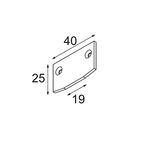 Track 48V Endplate Recessed